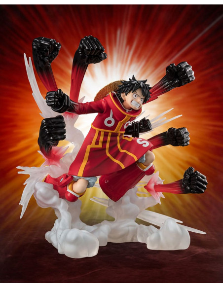 One Piece Figuarts ZERO Extra Battle PVC Statue Monkey D. Luffy -Gum Gum Hawk Gatling- 19 cm