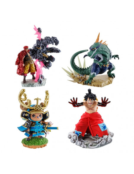One Piece Petitrama PVC Mini Statue Logbox Re Birth Wanokuni Vol. 2 Set 9 cm