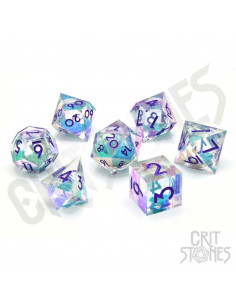 CritStones Liquid Core Dice Set Fantasia Fluid Electroplated  (7)