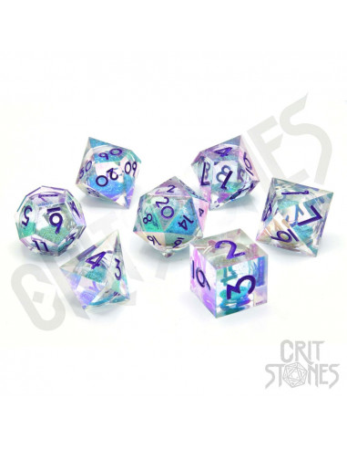 CritStones Liquid Core Dice Set Fantasia Fluid Electroplated  (7)
