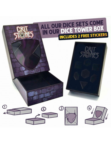 CritStones Liquid Core Dice Set Fantasia Fluid Electroplated  (7)