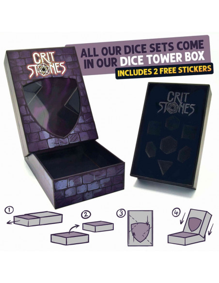 CritStones Liquid Core Dice Set Fantasia Fluid Electroplated  (7)