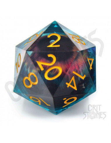 CritStones Liquid Core Dice D20 Eye of the Oracle 5 cm