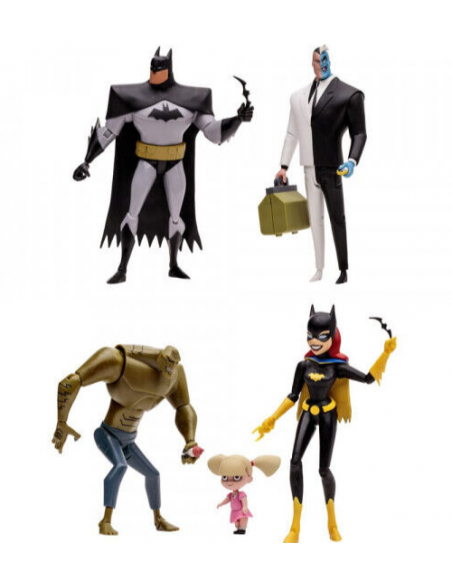 McFARLANE DC Animated The New Adventures BATMAN TWO-FACE KILLER CROK & BATGIRL