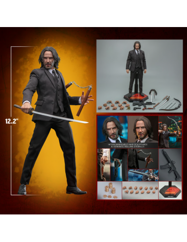 John Wick Chapter 4 Keanu Reeves Sixth Scale Figure 1/6 Hot Toys Sideshow MMS729
