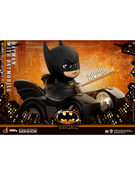 Batman 1989 Batmobile Collectible Hot Toys Sideshow Cosbaby Set Series COSB710