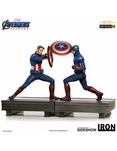 MARVEL Avengers Endgame Captain America 2012 vs 2023 1:10 Iron Studios Sideshow