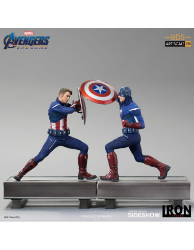 MARVEL Avengers Endgame Captain America 2012 vs 2023 1:10 Iron Studios Sideshow