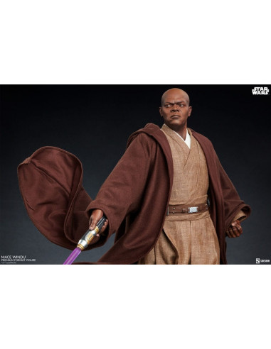 STAR WARS EP. III Samuel L. Jackson as MACE WINDU Premium Format Statue Sideshow