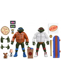 TMNT CART PUNK LEO & PUNK RAPH 2PACK AF