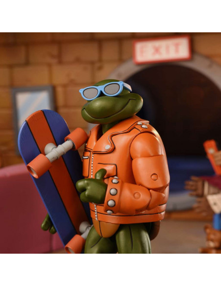 TMNT CART PUNK LEO & PUNK RAPH 2PACK AF