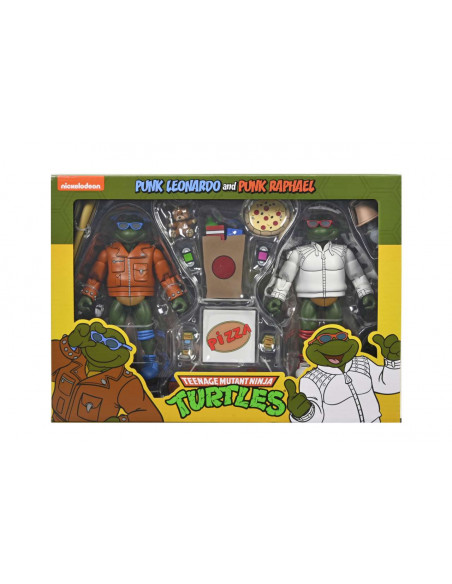 TMNT CART PUNK LEO & PUNK RAPH 2PACK AF