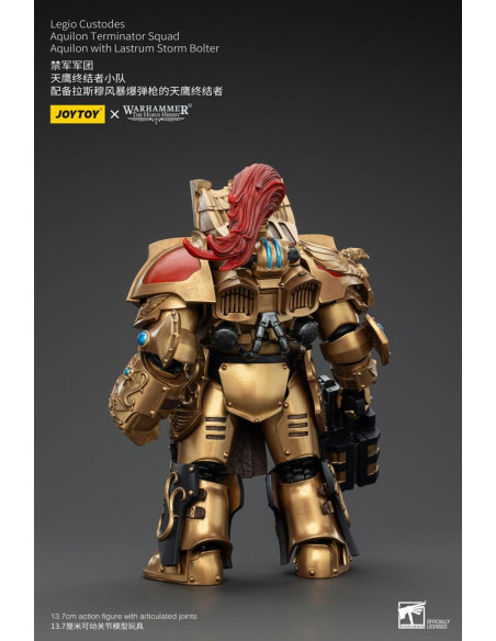 Warhammer The Horus Heresy Action Figure 1/18 Legio Custodes Aquilon Terminator Squad Aquilon with Lastrum Storm Bolter 14 cm