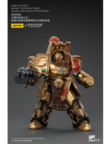 Warhammer The Horus Heresy Action Figure 1/18 Legio Custodes Aquilon Terminator Squad Aquilon with Lastrum Storm Bolter 14 cm