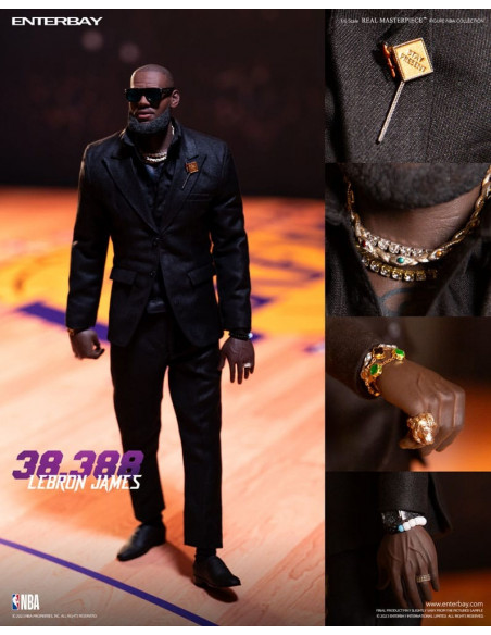 NBA Real Masterpiece Action Figure 1/6 Lebron James Lakers Special Ver. Enterbay