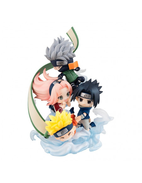 Naruto Shippuden FigUnity PVC Mini Statue Gather here, Team 7 13 cm (with gift)