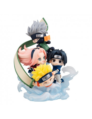 Naruto Shippuden FigUnity PVC Mini Statue Gather here, Team 7 13 cm (with gift)