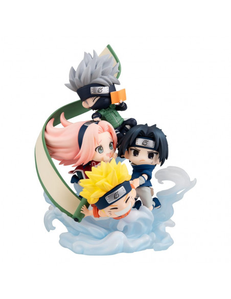Naruto Shippuden FigUnity PVC Mini Statue Gather here, Team 7 13 cm (with gift)