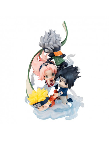 Naruto Shippuden FigUnity PVC Mini Statue Gather here, Team 7 13 cm (with gift)