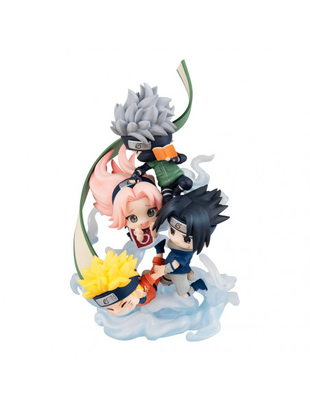 Naruto Shippuden FigUnity PVC Mini Statue Gather here, Team 7 13 cm (with gift)