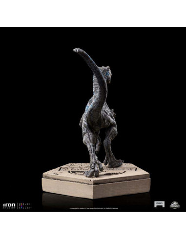 JW ICONS VELOCIRAPTOR BLUE STATUE