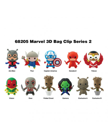 Marvel 3D PVC Bag Clips Series 2 Display (24)