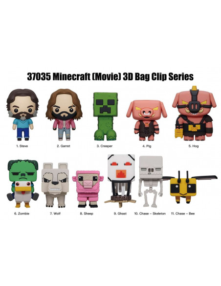 MINECRAFT MOVIE S.1 3D BAG CLIP SIAP (24