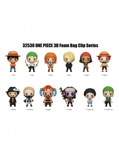 One Piece 3D PVC Bag Clips Netflix Series 1 Display (24)