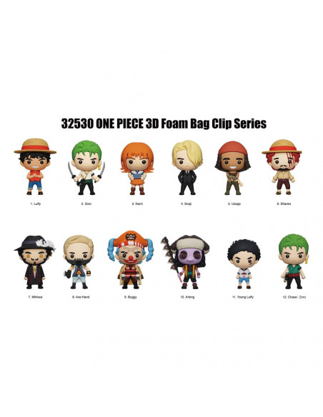 One Piece 3D PVC Bag Clips Netflix Series 1 Display (24)