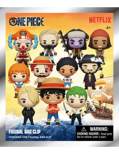 One Piece 3D PVC Bag Clips Netflix Series 1 Display (24)