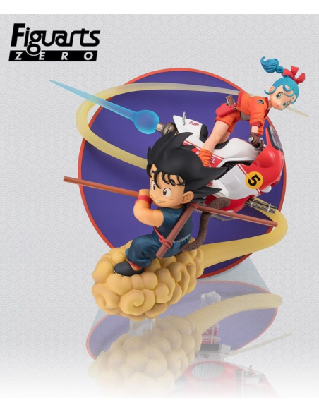 DRAGON BALL Figuarts ZERO Son Goku & Bulma Statue Bandai Tamashii in Brown Box