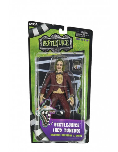 Michael Keaton BEETLEJUICE Tim Burton 1988 black & white striped suit 17 cm NECA