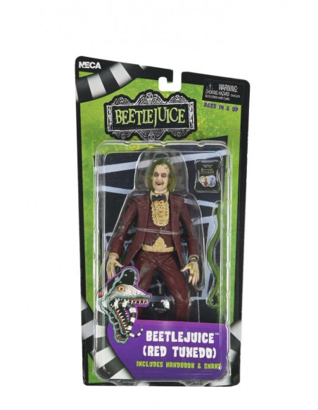 Michael Keaton BEETLEJUICE Tim Burton 1988 black & white striped suit 17 cm NECA