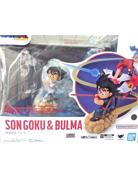 DRAGON BALL Figuarts ZERO Son Goku & Bulma Statue Bandai Tamashii in Brown Box