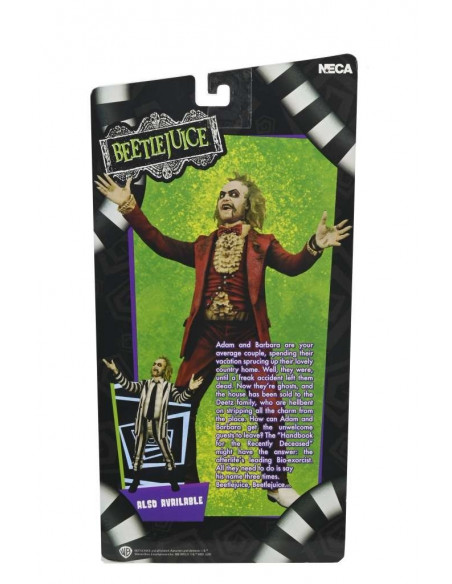 Michael Keaton BEETLEJUICE Tim Burton 1988 black & white striped suit 17 cm NECA