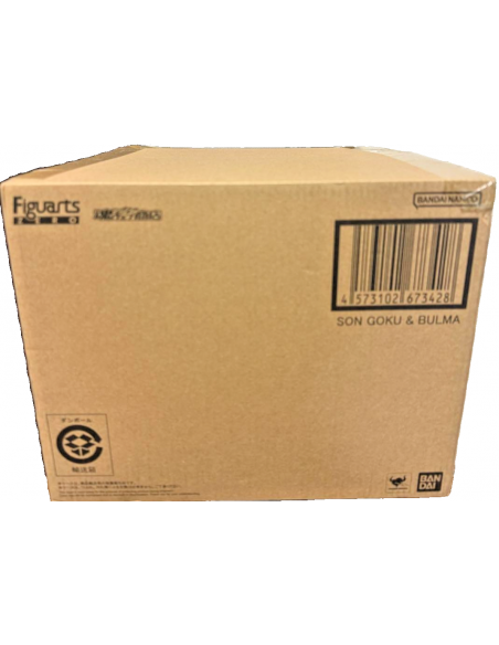 DRAGON BALL Figuarts ZERO Son Goku & Bulma Statue Bandai Tamashii in Brown Box