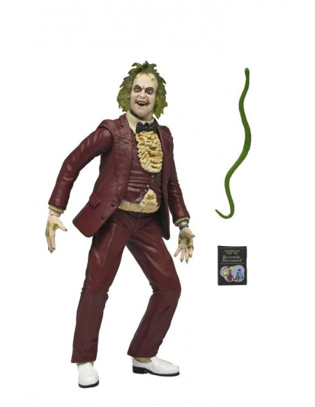 Michael Keaton BEETLEJUICE Tim Burton 1988 black & white striped suit 17 cm NECA