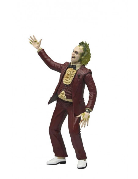 Michael Keaton BEETLEJUICE Tim Burton 1988 black & white striped suit 17 cm NECA