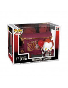 It-Welcome to Derry POP! Town Vinyl Figure Pennywise & Wagon 9 cm 2