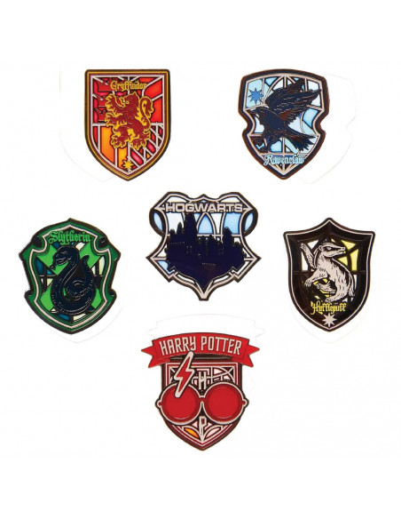 Harry Potter Loungefly Enamel Pins Stained Glass Display (12)