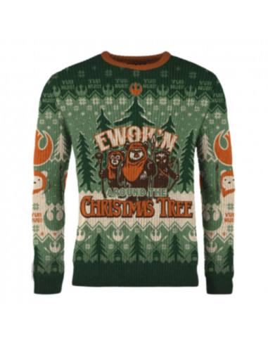 Star Wars Christmas Sweater Ewok'n around the Christmas Tree  Size M