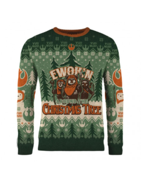 Star Wars Christmas Sweater Ewok'n around the Christmas Tree  Size M