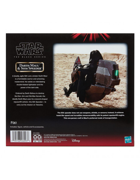 Star Wars Episode I Black Series Vehicle with Action Figure Darth Maul & Sith Speeder 25th Anniversary