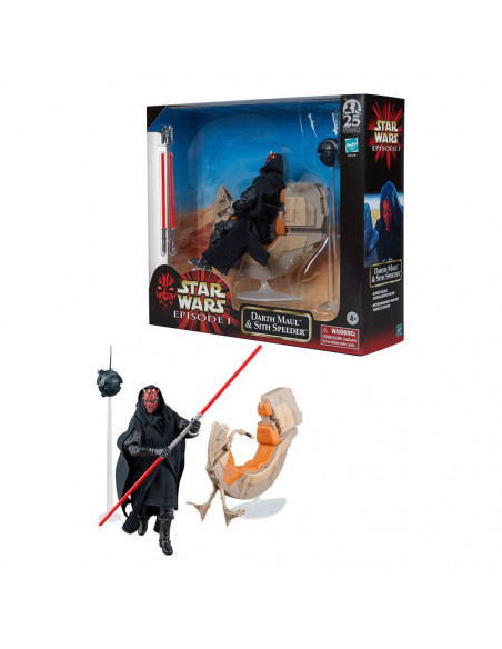 Star Wars Episode I Black Series Vehicle with Action Figure Darth Maul & Sith Speeder 25th Anniversary