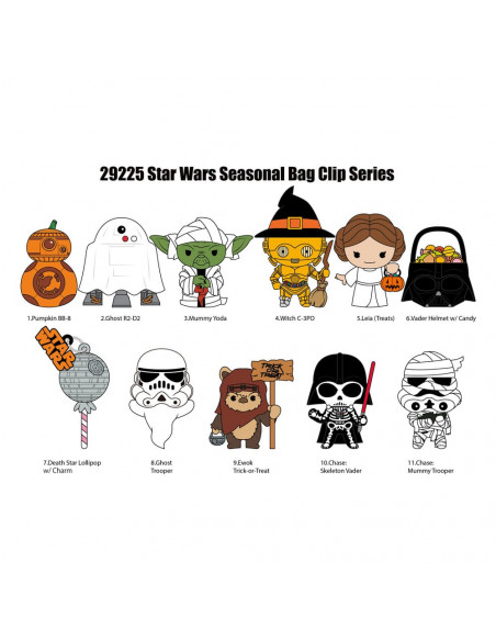 Star Wars 3D PVC Bag Clips Halloween Display (24)