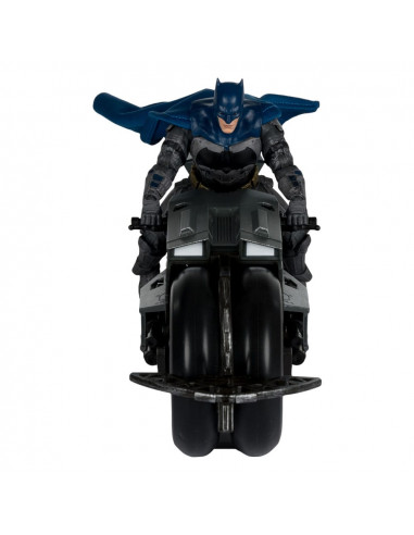 The Flash DC Multiverse Vehicle Batcycle with Batman