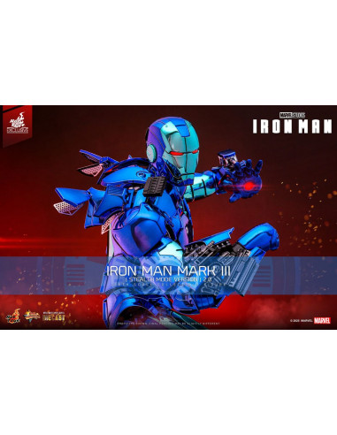 Iron Man Movie Masterpiece Diecast Action Figure 1/6 Iron Man Mark III (Stealth Mode Ver.) 2.0 Hot Toys Exclusive 33 cm