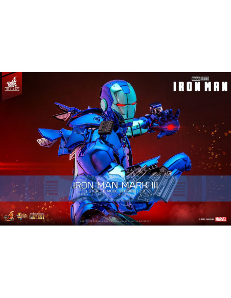 Iron Man Movie Masterpiece Diecast Action Figure 1/6 Iron Man Mark III (Stealth Mode Ver.) 2.0 Hot Toys Exclusive 33 cm
