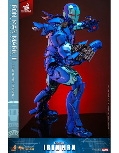 Iron Man Movie Masterpiece Diecast Action Figure 1/6 Iron Man Mark III (Stealth Mode Ver.) 2.0 Hot Toys Exclusive 33 cm