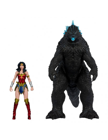 DC Justice League Monsterverse DC Multiverse Action Figures 2-Pack Wonder Woman Vs. Atomic Blast Godzilla 18 cm